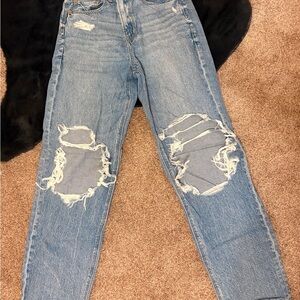 American Eagle Outfitters Light Blue Distressed Women's Jeans